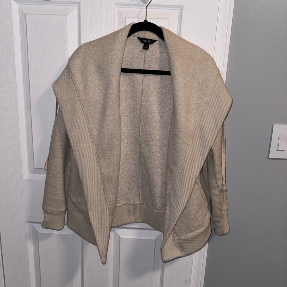 Oatmeal cream cardigan jacket